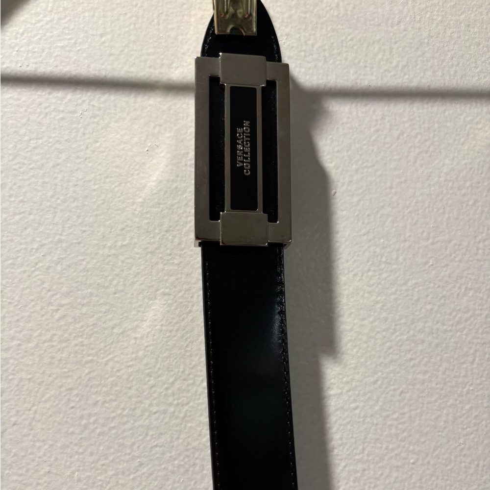 Versace Collection Black and Silver Belt